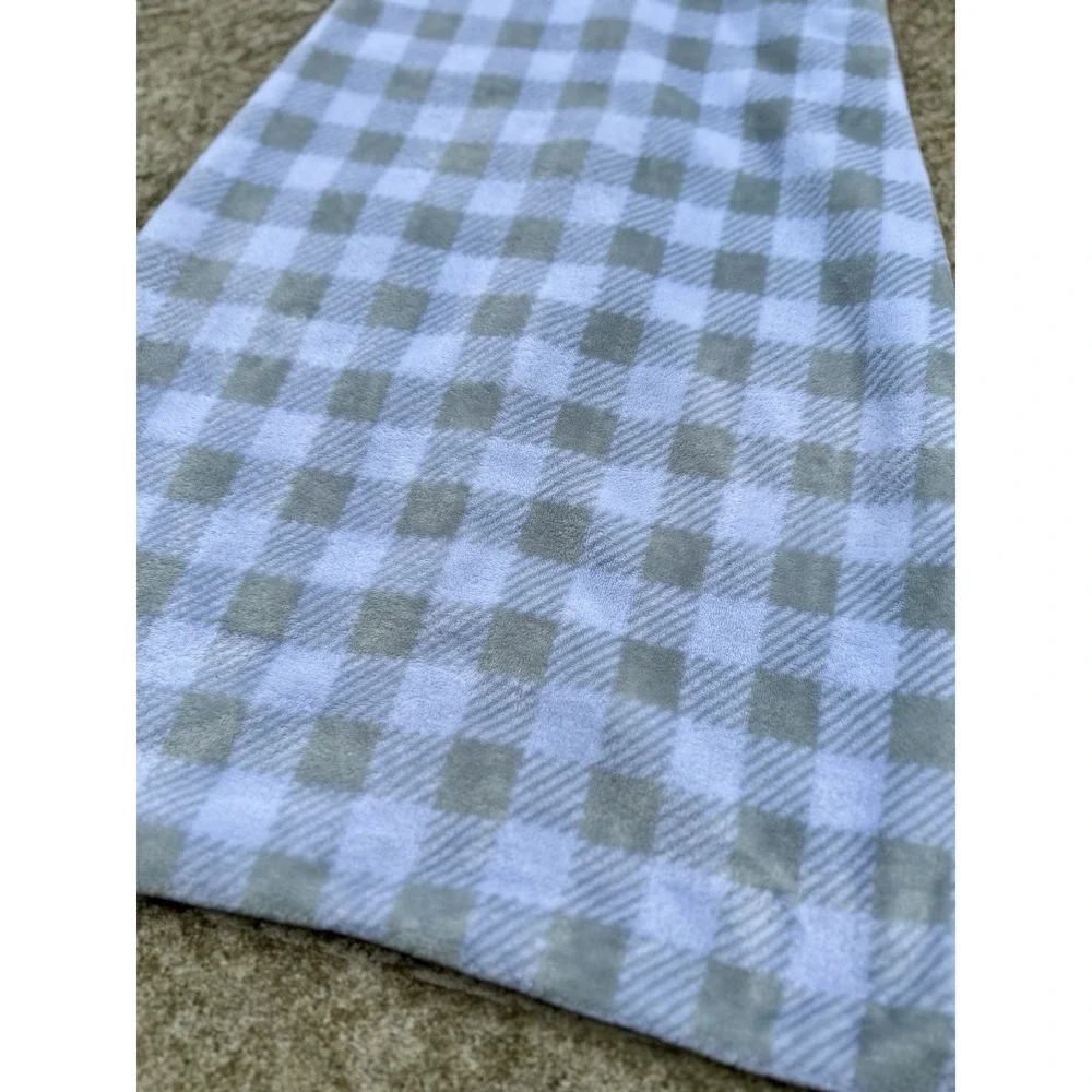 Plaid Gray White Baby Sleeping Bag Sleepsack Wearable Blanket with Zipper